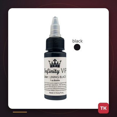 Infinity VIP Black — чёрная тату-краска, 30 мл